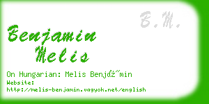 benjamin melis business card